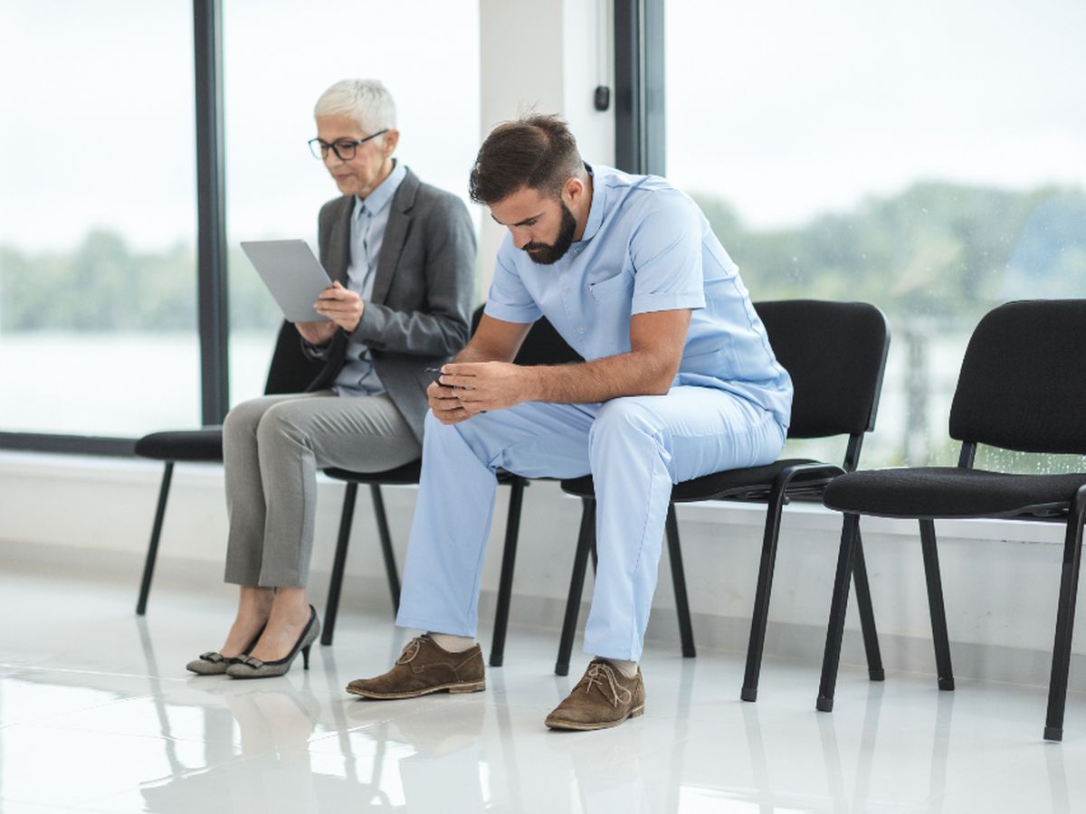 A hospital waiting area